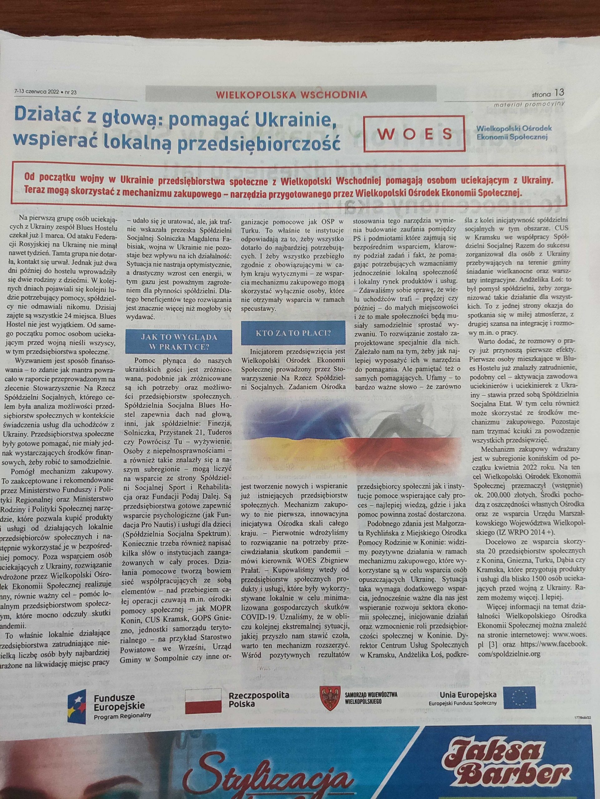 Zdjęcie: wycinek z gazety "Przegląd Koniński".